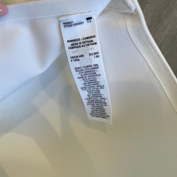 Nike High Support Rival Plus Size White Bra - Picture 10 of 10